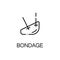 Bondage flat icon or logo for web design