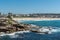 Bondi beach with Mackenzies Point in front, Sydney Australia