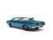 Bondi blue vintage American muscle car