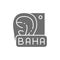 Bone Anchored Hearing Aid, BAHA gray icon.