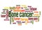 Bone cancer word cloud concept 2