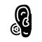 Bone conduction hearing aid glyph icon vector illustration