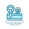 Bone densitometer pixel perfect light blue icon