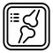 Bone examination icon outline vector. Healthcare chest