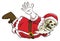 Bone head santa flying