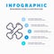 Bone Health, Calcium, Healthy Bones, Rheumatism Line icon with 5 steps presentation infographics Background