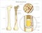 Bone structure medical educational vector