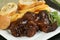 Boneless beef rib in barbecue sauce