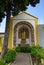 Bones Chapel, Faro, Portugal, altar in garden