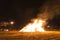 Bonfire on a beach at night, Costa Brava, Spain