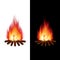 Bonfire on black and white background vector