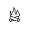 Bonfire, camp icon. Element of travel icon. Thin line icon