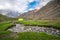 Bonfire and Camping Tent in Chitkul Trek - Landscape of Sangla Valley, Himachal Pradesh, India / Kinnaur Valley