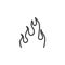 Bonfire flame line icon