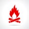 Bonfire flame vector icon