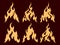 Bonfire icon set. Design element