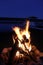 Bonfire by Lake of The Prairies, Manitoba