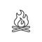 Bonfire line icon