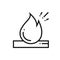 Bonfire Line Icon. Campfire with Firewood Sign and Symbol. Fire.