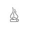 bonfire line icon. Element of camping icon for mobile concept and web apps. Thin line bonfire icon can be used for web and mobile