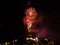 Bonfire night fireworks and funfair captured by drone