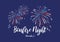 Bonfire Night Poster with Fireworks vector