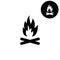 Bonfire - white vector icon