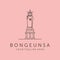 bongeunsa landmark icon line logo vector symbol illustration design