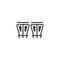 Bongo Drums vector icon