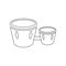 bongos icon. Element of music instrument for mobile concept and web apps icon. Outline, thin line icon for website design and