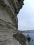 Bonifacio cliff hiking in corsican landscape