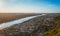 Bonn city aerial view with Rhine river from Konigswinter, Germany