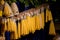 BONN, GERMANY - DECEMBER 6, 2022: Beeswax handmade candles in a Christmas stall