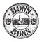 Bonn grunge rubber stamp