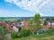 Bonndorf, Germany - May 29th 2022: VIew over the historic village with cloister