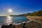 Bonne Nuit Bay Harbour wall and headland