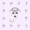 Bonnet hat, girl icon. Hat, girl icons universal set for web and mobile