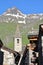 BONNEVAL-SUR-ARC, FRANCE: The church and traditional houses in Vanoise National Park, Northern Alps