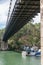 The Bono suspension bridge near Le Bono, Morbihan, France