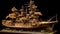 Bonsai Battleship: Miniature Masterpiece, Made with Generative AI