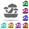 Bonsai in multi color style icon. Simple glyph, flat vector of world religiosity icons for ui and ux, website or mobile