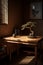 Bonsai tree casting shadows in a serene interior setting. AI Generated