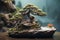 Bonsai tree Japanese gardening art.