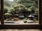 bonsai tree sitting on top of a stone platform