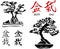 Bonsai Trees & Kanji Characters 2 [Vector]