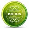 Bonus badge icon spring bright natural green round button illustration