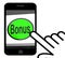 Bonus Button Displays Extra Gift Or Gratuity Online