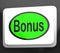 Bonus Button Shows Extra Gift Or Gratuity Online