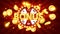 Bonus casino banner, vector jackpot prize game sign, flying gold coins, retro lucky wheel, light bulb.