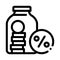 Bonus Glass Jar Icon Vector Outline Illustration